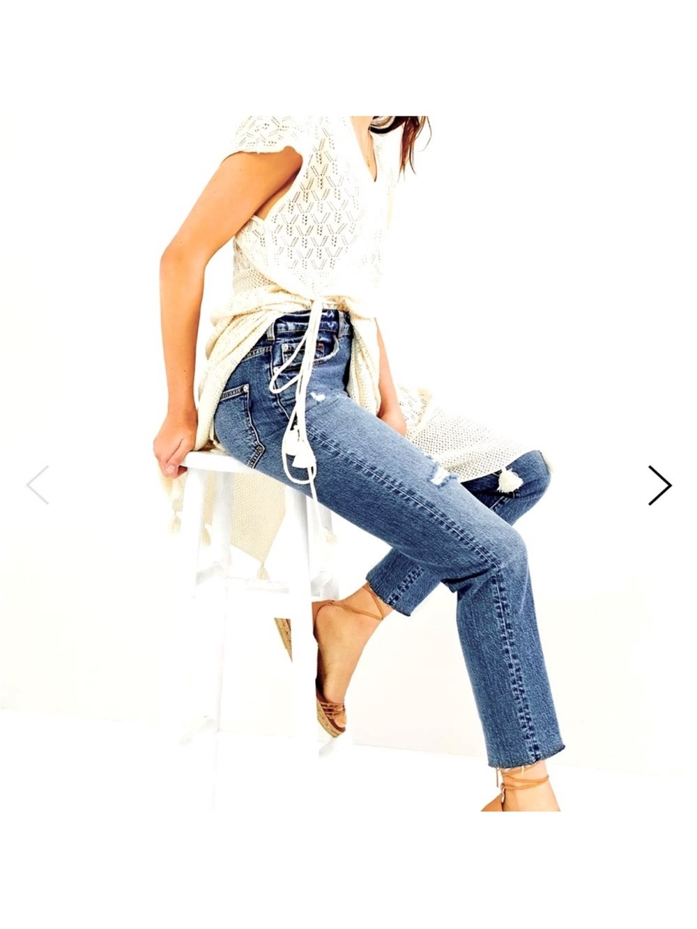 Pilcro (from Anthropologie) The Vintage Straight Distressed jeans (size 31)